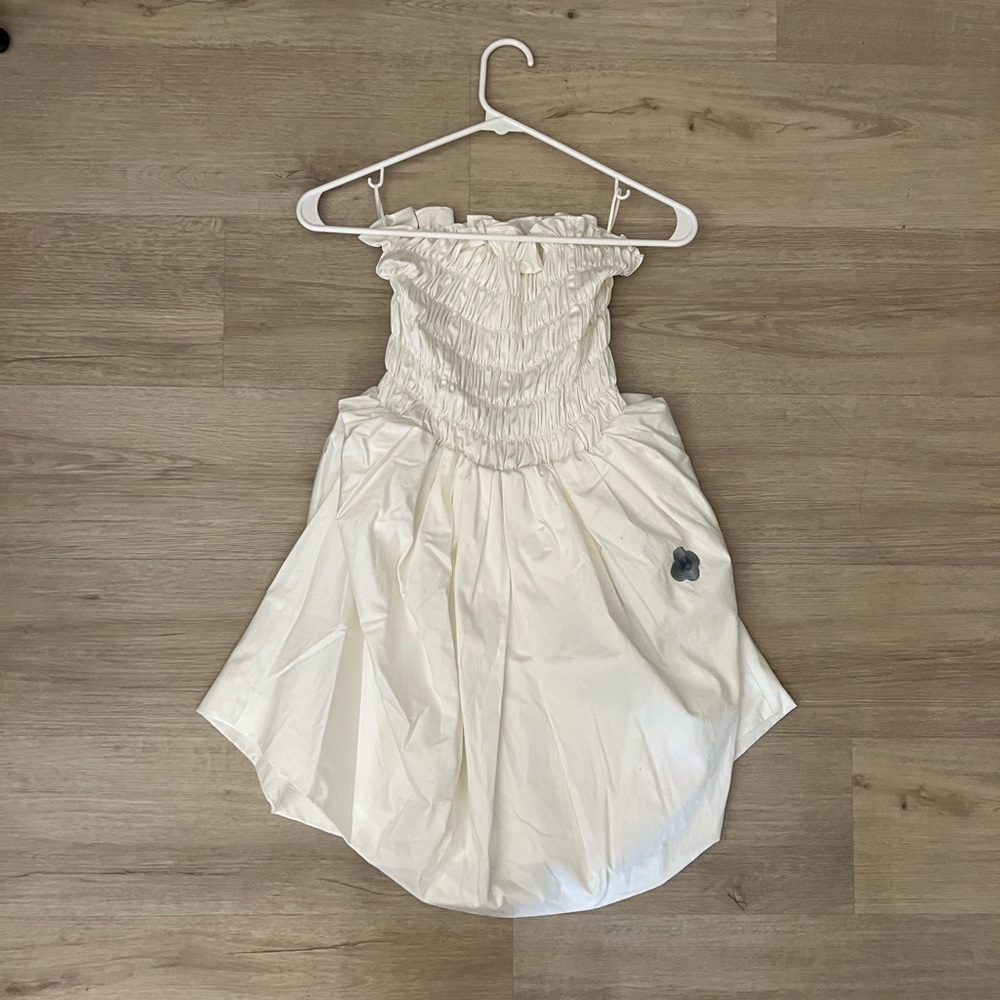 SOLD Irena Irene strapless mini dress